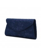 Classic Navy Lace Clutch