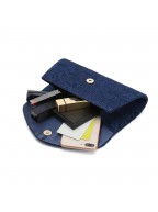 Classic Navy Lace Clutch