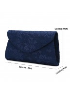 Classic Navy Lace Clutch