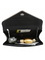 Metallic trim evening bag