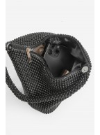 Women's Beaded Black Clutch