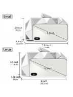 Women's Check Metal Evening Clutch