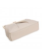 Women's Faux Leather Beige Clutch