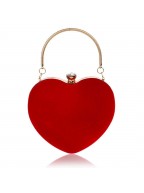 Women's Velvet Heart Clutch