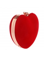 Women's Velvet Heart Clutch