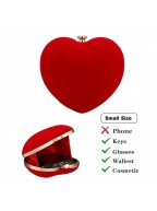 Women's Velvet Heart Clutch