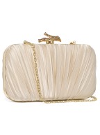 Women's Wedding Champagne Gold-satin Clutch