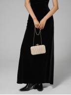 Women's Wedding Champagne Gold-satin Clutch