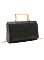 Women's crocodile leather handbag