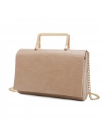 Women's crocodile pattern clutch