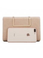 Women's crocodile pattern clutch