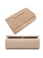 Women's crocodile pattern clutch